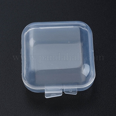 プラスチックビーズ収納ケース  長方形  透明  4x3.45x1.8cm&nbsp;CON-N012-02-1