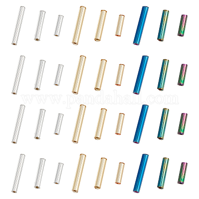 2700個 9種類のガラス製ラッパビーズ ミックスカラー 6~12x2mm 穴：0.5