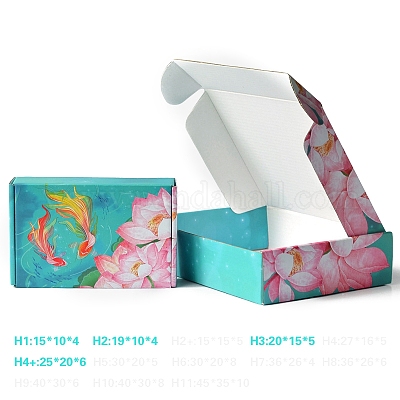 厚紙紙箱  石鹸パッケージ用品  長方形  シアン  150x100x40mm&nbsp;PW-WG30DA7-03-1