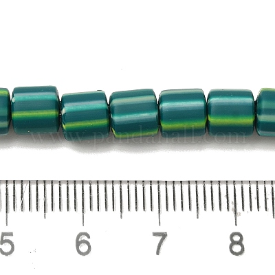 ポリマークレイビーズ連売り  コラム  ティール  6~6.5x6~6.5mm  穴：1.2mm  約61~64個/連  15.55~15.94''（39.5~40.5センチメートル）&nbsp;CLAY-H006-01M-1