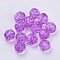 Transparent Acrylic Beads, Faceted, Round, Dark Violet, 6x5.5mm, Hole: 1.7~1.8mm, about 4200pcs/500g