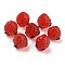 Handmade Bumpy Lampwork Beads, Strawberry, Red, 14~15x12.5x12.5mm, Hole: 1.2mm