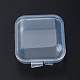 プラスチックビーズ収納ケース  長方形  透明  4x3.45x1.8cm&nbsp;CON-N012-02-3