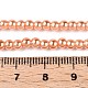 ベーキングペイント、ガラスパールビーズの連  パールカラーの  ラウンド  砂茶色  3~4mm  穴：0.5mm  約195個/連  23.6インチ&nbsp;HY-Q003-3mm-33-4
