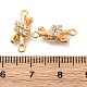 真鍮製ラインストーンペンダント  カドミウムフリー＆ニッケルフリー＆鉛フリー  18KGP本金メッキ  16x7.5x6.3mm  穴：1.4mm&nbsp;KK-E793-21G-3