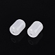 不透明なガラスビーズ  バレル  ホワイトスモーク  8.5x5.5mm  穴：1.4mm  約900個/ポンド&nbsp;GLAA-ZX007-25B-3