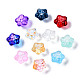 透明ガラスビーズ  花  ミックスカラー  10x10x7mm  穴：1.2mm&nbsp;GGLA-S054-011-1