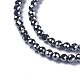 テラヘルツストーンビーズ連売り  多面カット  ラウンド  3~3.5x2.5~3mm  穴：0.3mm  約114~141個/連  15.1~16.4インチ（38.4~41.8cm）&nbsp;G-F596-37-3mm-3