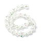 手作りランプワークビーズ連売り  バンピー  花  ホワイト  13.5~14x14.5~15x7~8mm  穴：1.4mm  約28個/連  14.57インチ（37cm）&nbsp;LAMP-D015-08K-3