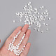 ガラスシードビーズ  セイロン  ラウンド  ホワイト  6/0  4mm  穴：1.5mm  約4500個/ポンド&nbsp;SEED-A011-4mm-141-4