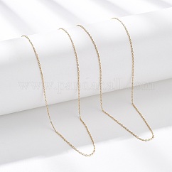 1mm 304 ステンレス ケーブル チェーン ネックレス  14KGP本金メッキ  17.20インチ（43.7cm）