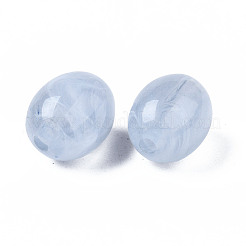 アクリルビーズ  天然石風  バレル  ライトスチールブルー  13x10mm  穴：2mm  約550個/500g&nbsp;OACR-N131-005-06