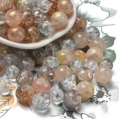 混合スタイルのガラスビーズ  ラウンド  ミックスカラー  8~10mm&nbsp;X1-GLAA-XCP0012-02W