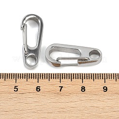 304ステンレススチールロッククライミングカラビナ  キーの留め金  ステンレス鋼色  25.5x10.5x7mm  穴：4.5mm&nbsp;STAS-B089-02A-P