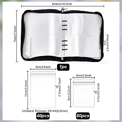 透明なPVCジュエリーオーガナイザー収納ジッパーバッグ  ミックスカラー  25.6x19x2.4cm&nbsp;AJEW-PH0012-60