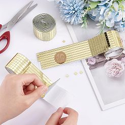 アクリルの粘着性のモザイク タイル  壁の装飾のためのミラー効果の正方形のタイル  DIYクラフト  ゴールド  1000x40x1mm  スクエア：5x5mm&nbsp;DIY-WH0297-42B-05