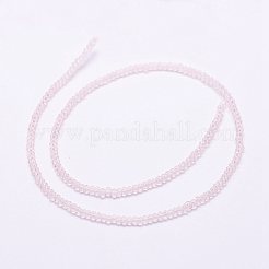 透明ガラスビーズ連売り  多面カット  ロンデル  ラベンダーブラッシュ  2.5x1.5~2mm  穴：0.5mm  約185~190個/連  13.7インチ〜14.1インチ&nbsp;X-EGLA-K010-A03