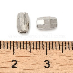 CCBプラスチックビーズ  多面カット  コラム  プラチナ  6x4x3.5mm  穴：1.8mm&nbsp;CCB-H001-05P