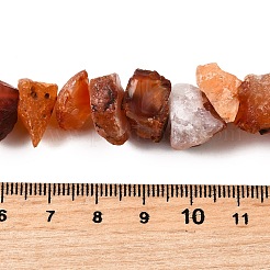 天然石カーネリアンビーズ連売り  原石  ナゲット  7~25x8~24.5x5~16mm  穴：0.9~1mm  約14~28個/連  7.48''~8.43''（19~21.4センチメートル）&nbsp;G-I283-F18