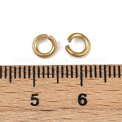 304ステンレススチールオープン丸カン  ラウンド  イオンプレーティング（ip）  ゴールドカラー  5x1mm  18ゲージ  内径：3mm&nbsp;STAS-Z137-01G-03