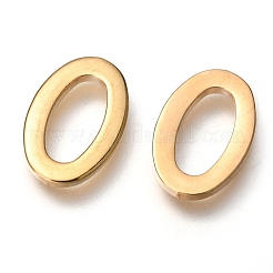 304ステンレススチールリンクリング  オーバル  18KGP本金メッキ  15x10x1.5mm&nbsp;STAS-Z034-09G