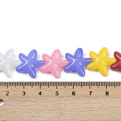 ペイントガラスビーズを焼く  ヒトデ  ミックスカラー  18x16.5x5.5mm  穴：1mm  約28個/連  15.94インチ（40.5cm）&nbsp;LAMP-C021-01K