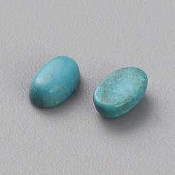 合成ターコイズカボション  染め  オーバル  ターコイズ  6x3.5~4x2mm&nbsp;TURQ-WH0001-25A-01