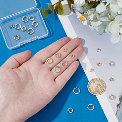 真鍮ロック丸カン24個、6スタイル  オープンラウンド  ミックスカラー  5.5~10x2.5~3mm  内径：2.5~6.5mm  4個/スタイル&nbsp;KK-PH0012-77