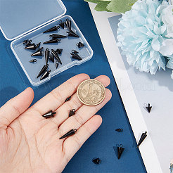 201/304ステンレススチールペンダント32個、4スタイル  スパイク/コーン  ミックスカラー  6.5~17.5x3~5mm  穴：1.4~2mm  8個/スタイル&nbsp;STAS-UN0042-72