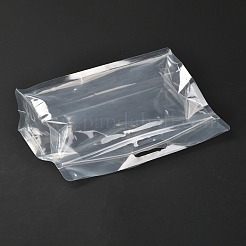 透明なプラスチック製ジッパー付き袋  プラスチック製のスタンドアップポーチ  再封可能なバッグ  ハンドル付き  透明  19.2x26x0.08cm&nbsp;OPP-L003-02B