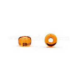 透明チェコガラスシードビーズ15/0個  ラウンド  サドルブラウン  1.5x1mm  穴：0.5mm  約500 G /袋&nbsp;SEED-N004-004-17