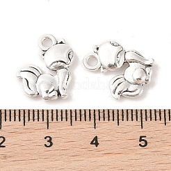 合金チャーム  キツネ  アンティークシルバー  15x12x3mm  穴：2mm&nbsp;PALLOY-P120-02