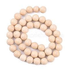 天然石フォッシルビーズ連売り  ラウンド  8mm  穴：1mm  約45~47個/連  15インチ&nbsp;G-E110-8mm-2