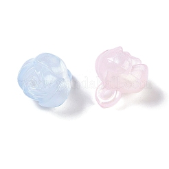 不透明なメッキアクリルビーズ  暗闇で光る  ローズ  ミックスカラー  15x14.5x13.8mm  穴：2.8mm  約392個/500g&nbsp;MACR-K361-11
