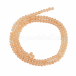 ガラスビーズ連売り  多面カットそろばん  ロンデル  ペルー  2.3~2.7x2mm  穴：0.4mm  約135~140個/連  26~27cm&nbsp;EGLA-A034-T1mm-D23
