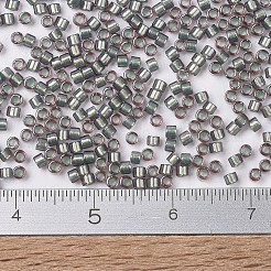 MIYUKIデリカビーズ  シリンダー  日本製シードビーズ  11/0  (db1712) ミントパール裏地付きピンクミスト  1.3x1.6mm  穴：0.8mm  約100000個/500g&nbsp;SEED-MY11-DB1712