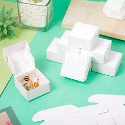 紙製の折りたたみボックス  段ボール箱  私書箱  正方形  ホワイト  4.1x3.8x2cm&nbsp;CON-TAC0010-93B