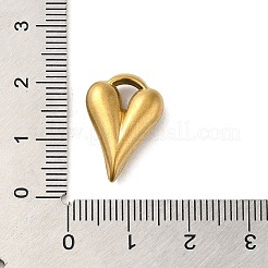 304ステンレスペンダント  ハートチャーム  ゴールドカラー  19x13x5mm  穴：5x3mm&nbsp;STAS-Q300-03G