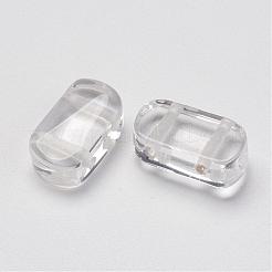 天然水晶のマルチ連リンク  水晶  長方形  16x9x6mm  穴：2mm&nbsp;G-P265-05