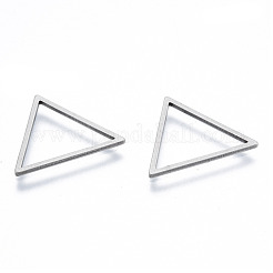 変色しない201ステンレススチール製リンクリング  三角形  ステンレス鋼色  16x18.5x1mm  内径：13x13mm&nbsp;STAS-N090-T12-1