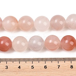 天然の桃の花のようなピンク色のペルシャ翡翠ビーズの連  スムーズなラウンド  12mm  穴：1.4mm  約31個/連  14.96''（38センチメートル）&nbsp;G-NH0071-A01-12mm