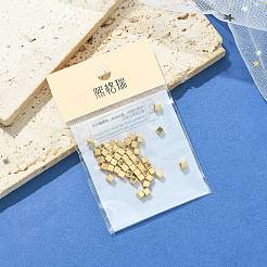 シェグレイスの真鍮ビーズ  カドミウムフリー＆ニッケルフリー＆鉛フリー  キューブ  18KGP本金メッキ  3x3x3mm  穴：2mm&nbsp;XGRQ1H423-338G