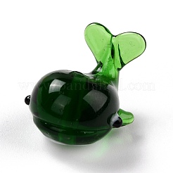 手作りランプワークビーズ  クジラ形状  ミックスカラー  19x14x11.5mm  穴：1.2mm&nbsp;LAMP-I023-04