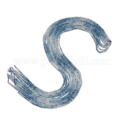 ナチュラル デビル ブルー アクアマリン ビーズ 連売り  ロンデル  多面カット  3x2mm  穴：0.7mm  約195個/連  15.35''（39センチメートル）&nbsp;G-NH0072-A01-01