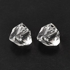 ガラス模造オーストリアクリスタルビーズ  ポリゴン  多面カット  透明  7x7.5x7.5mm  穴：1.2mm&nbsp;GLAA-P071-02A-01