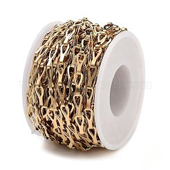 イオンプレーティング（IP）304ステンレスリンクチェーン  溶接されていない  スプールで  ゴールドカラー  リンク：12.7x5x3mm&nbsp;CHS-H026-09G