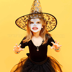 子供向けハロウィンブレスレットDIYキット  アクリル＆ガラス＆プラスチックビーズという言葉を含む  カボチャ＆ハウス＆バットアロイエナメルペンダント  ミックスカラー  233個/セット&nbsp;DIY-NB0006-93