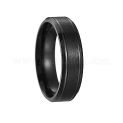 女性用ステンレス指輪201個  ブラック  6mm  内径：19.9mm&nbsp;WG1765E-36