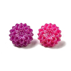 ABカラーアクリルの花の縫製シャンクボタン  ミックスカラー  直径16mm  厚さ10mm  穴：2.5mm  約625個/500g&nbsp;PCA280Y