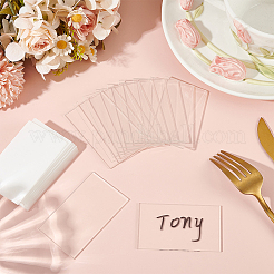 長方形アクリルテーブルサインホルダー3セット  カードホルダーを配置する  結婚式のための  飲食店  誕生日パーティーの装飾  透明  74.5x45x1.8mm  10個/セット&nbsp;DJEW-AN0001-01